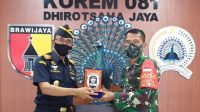 Kepala Kantor Wilayah Bea Cukai (Kakanwil) Jatim II, Oentarto Wibowo berkunjung ke Korem 081DSJ, Jl. Pahlawan No. 50 Kota Madiun.istimewa