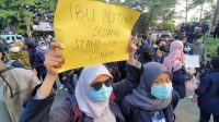 Ribuan mahasiswa dari berbagai kampus di Kota Tangerang yang tergabung dalam Aliansi Mahasiswa Tangerang