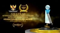 Kemendagri Tiga Tahun Berturut-turut Raih Kategori Informatif dalam Keterbukaan Informasi Publik