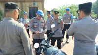Kapolres Tulang Bawang Barat Cek Inventaris Kendaraan Dinas Hingga Senpi Personel
