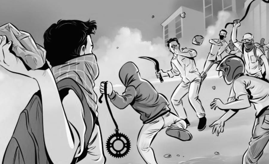 Patroli Operasi Sikat Jaya Polsek Pinang Amankan 9 Remaja dan 7 Sajam Hendak Tawuran Dini hari.