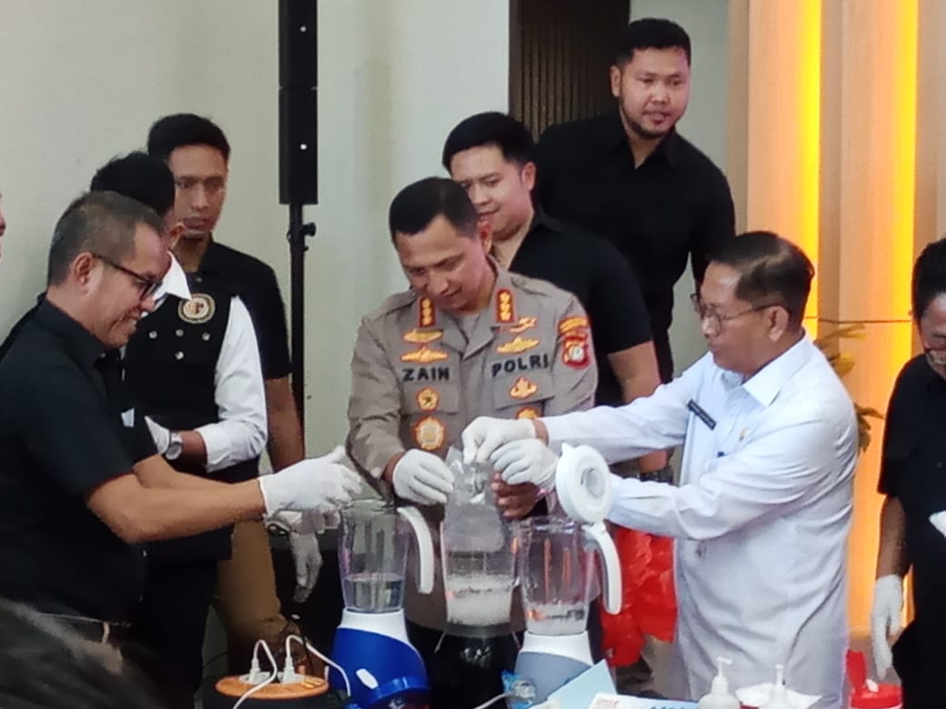 Polres Metro Tangerang Musnahkan Barang Bukti Narkoba Hasil Operasi Nila Jaya 2024
