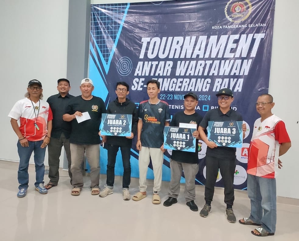 PWI Kota Tangerang Raih Tiga Juara Di Turnamen Antar Wartawan Se-Tangerang Raya
