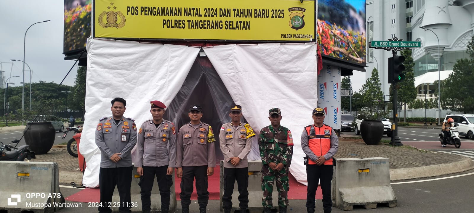Padal A Siaga Pospam Polsek Pagedangan di BSD Raya Utama Dalam Nataru