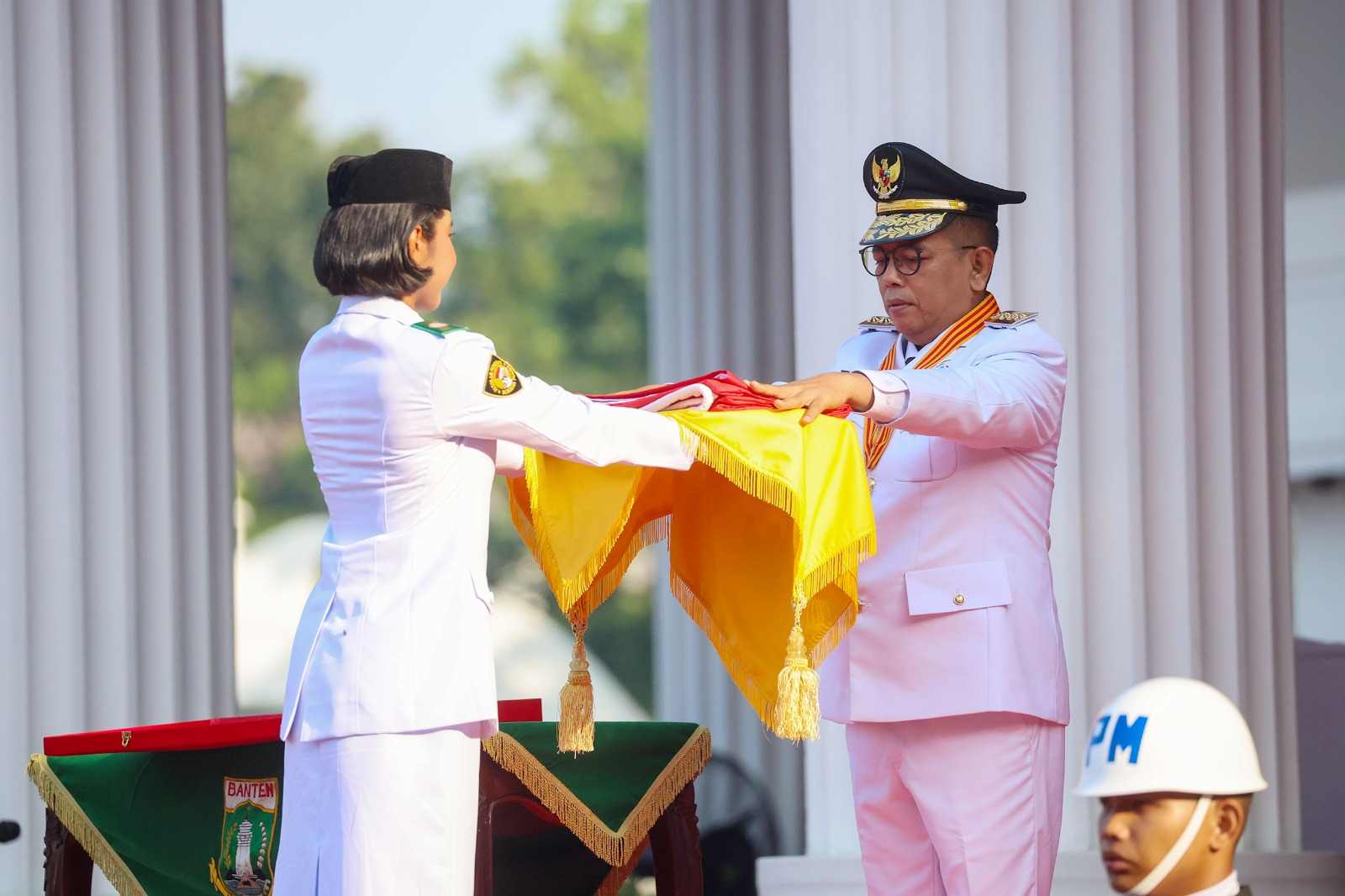 Gubernur Banten Andra Soni Pimpin Upacara Peringatan HUT ke-80 Kemerdekaan RI Tingkat Provinsi Banten.