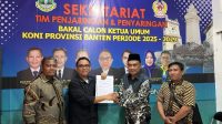 Abdul Salam Salim Resmi Mendaftar Bacalon Ketua KONI Banten.