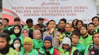 "Jumat Peduli" Polres Metro Tangerang Kota, Ojol Dapat Layanan Kesehatan Gratis.