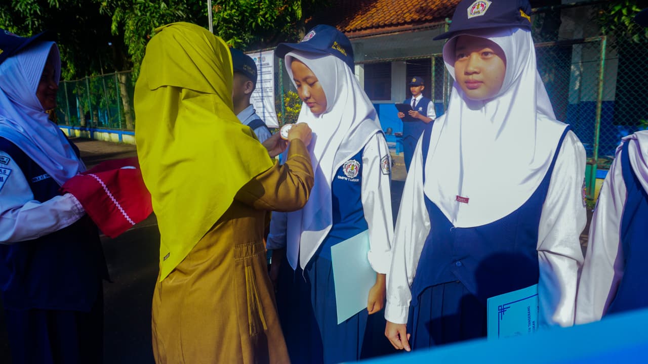 SMPN 1 Legok Kabupaten Tangerang Gelar Deklarasi Anti-Narkoba dengan Kondusif dan Khidmat.
