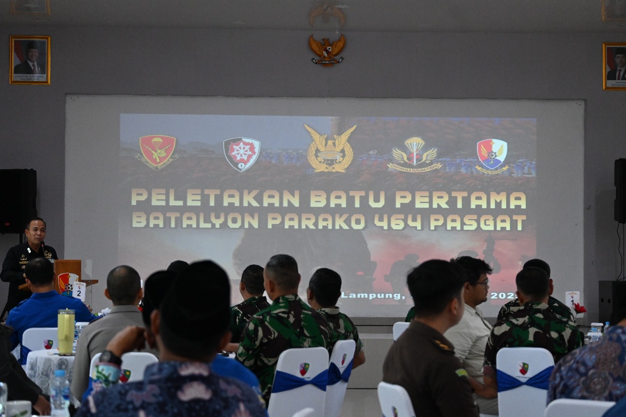 Kapolres Tulang Bawang Hadiri Peletakan Batu Pertama Pembangunan Batalyon Parakon 464 di Lanud Pangeran M. Bunyamin