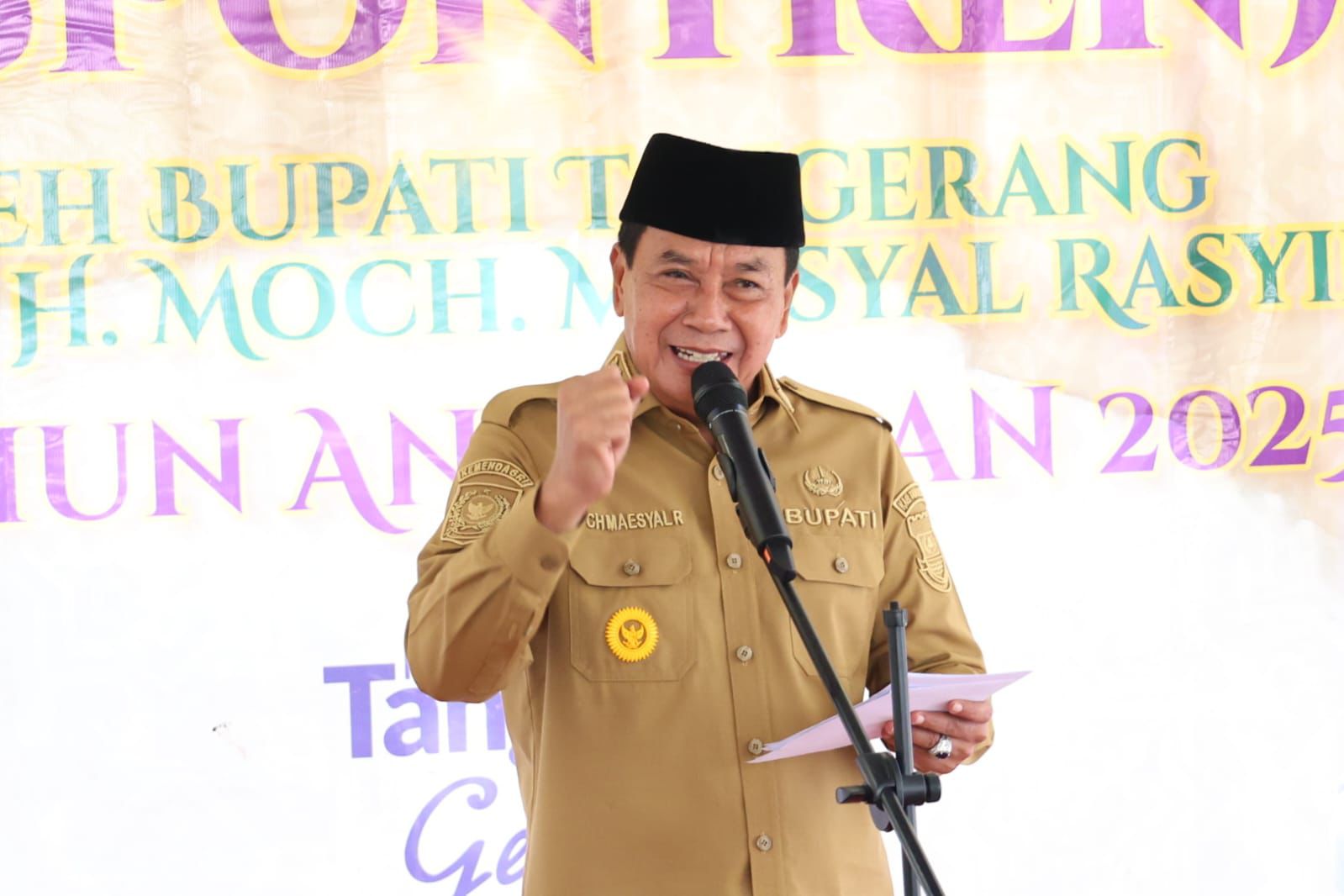 Bupati Tangerang Lakukan Peletakan Batu Pertama Pembangunan Asrama Pondok Pesantren 2025