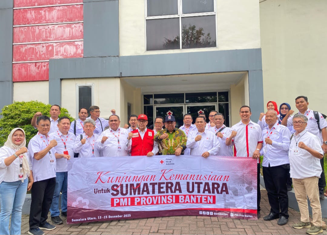 PMI Banten Serahkan Bantuan Kemanusiaan untuk Korban Bencana Alam Sumatera Utara