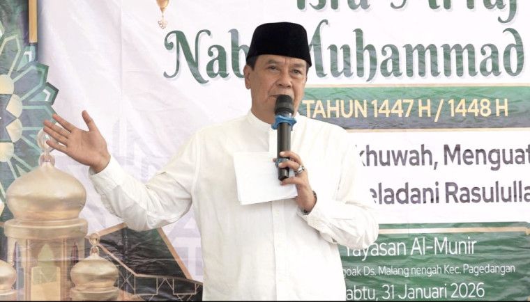Bupati Tangerang Hadiri Pengajian dan Peringatan Isra Mi’raj di Majelis Taklim Al-Munir