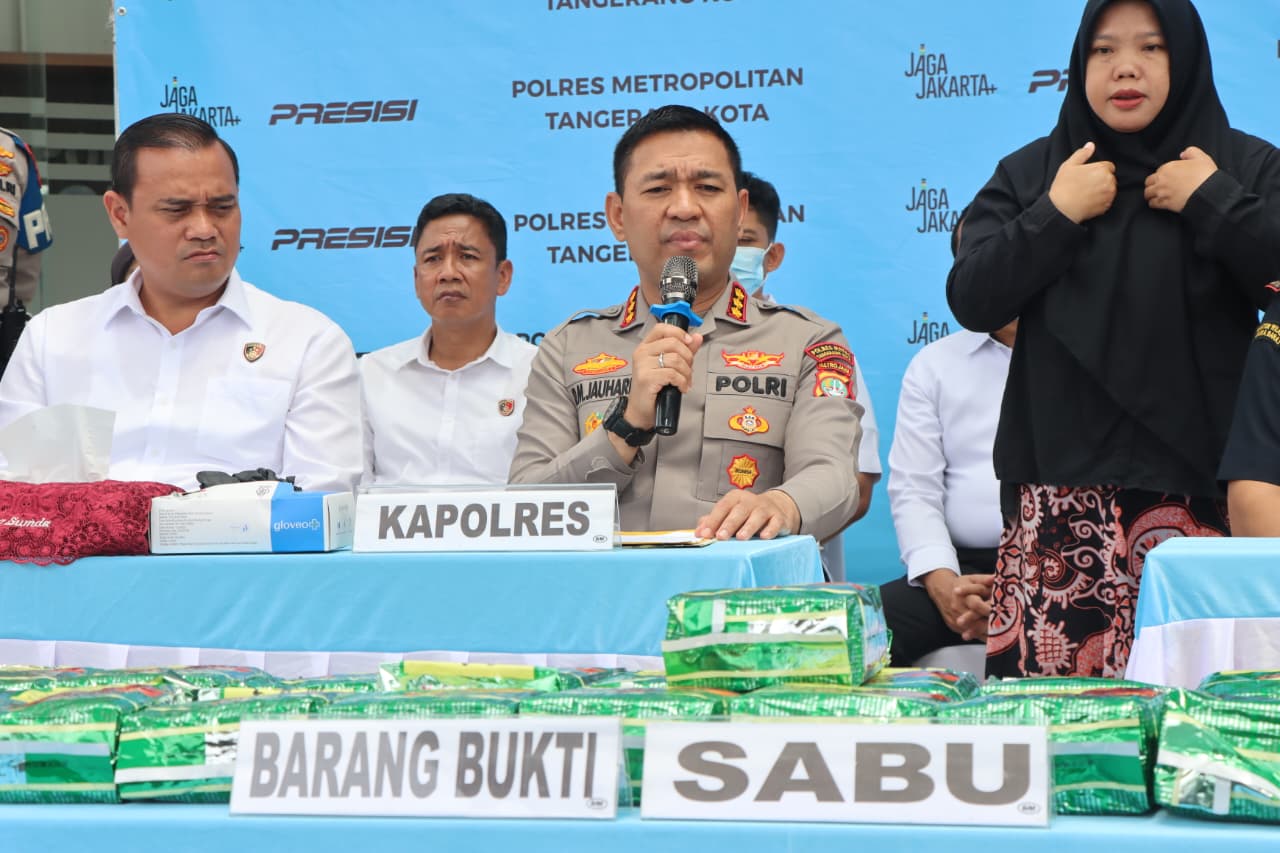 Polres Metro Tangerang Kota Bongkar 25 Kg Sabu Jaringan Internasional, Diselundupkan Pakai Alphard