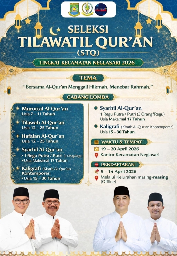 Seleksi Tilawatil Qur’an Tingkat Kecamatan Neglasari 2026, Wadah Generasi Qurani Berprestasi