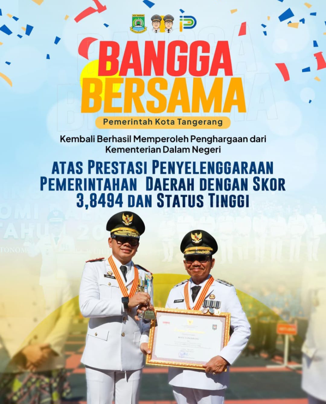 Hari OTDA ke-30 Pemkot Tangerang Raih Penghargaan Kinerja Tertinggi