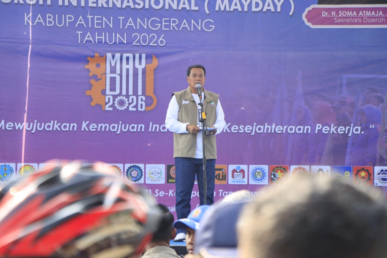 Pemkab Tangerang Gelar Puncak May Day 2026 dengan Beragam Kegiatan Sosial.