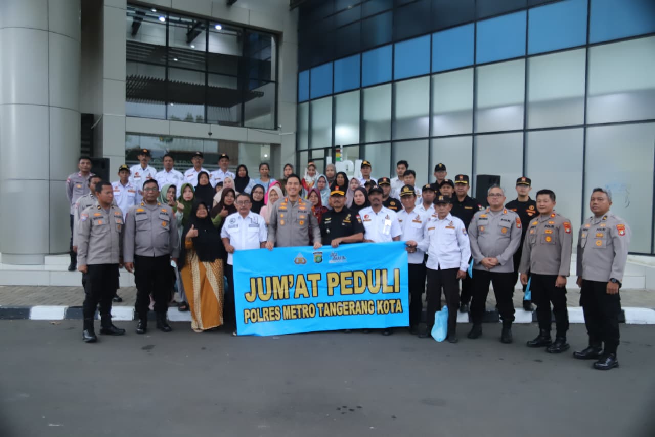 Polres Metro Tangerang Kota Gandeng Warga Jaga Kamtibmas, Sekaligus Salurkan Bantuan Sosial