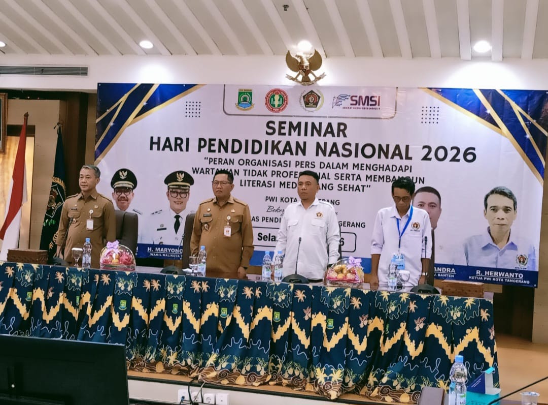 PWI Kota Tangerang & Dindik Gelar Seminar Hardiknas: Sinergi Hadapi Wartawan Tidak Profesional dan Perkuat Kemitraan
