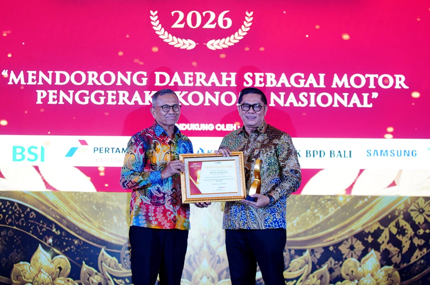 Kota Tangerang Raih Dua Penghargaan Bergengsi Ajang Disway Top Regional Leader Awards 2026