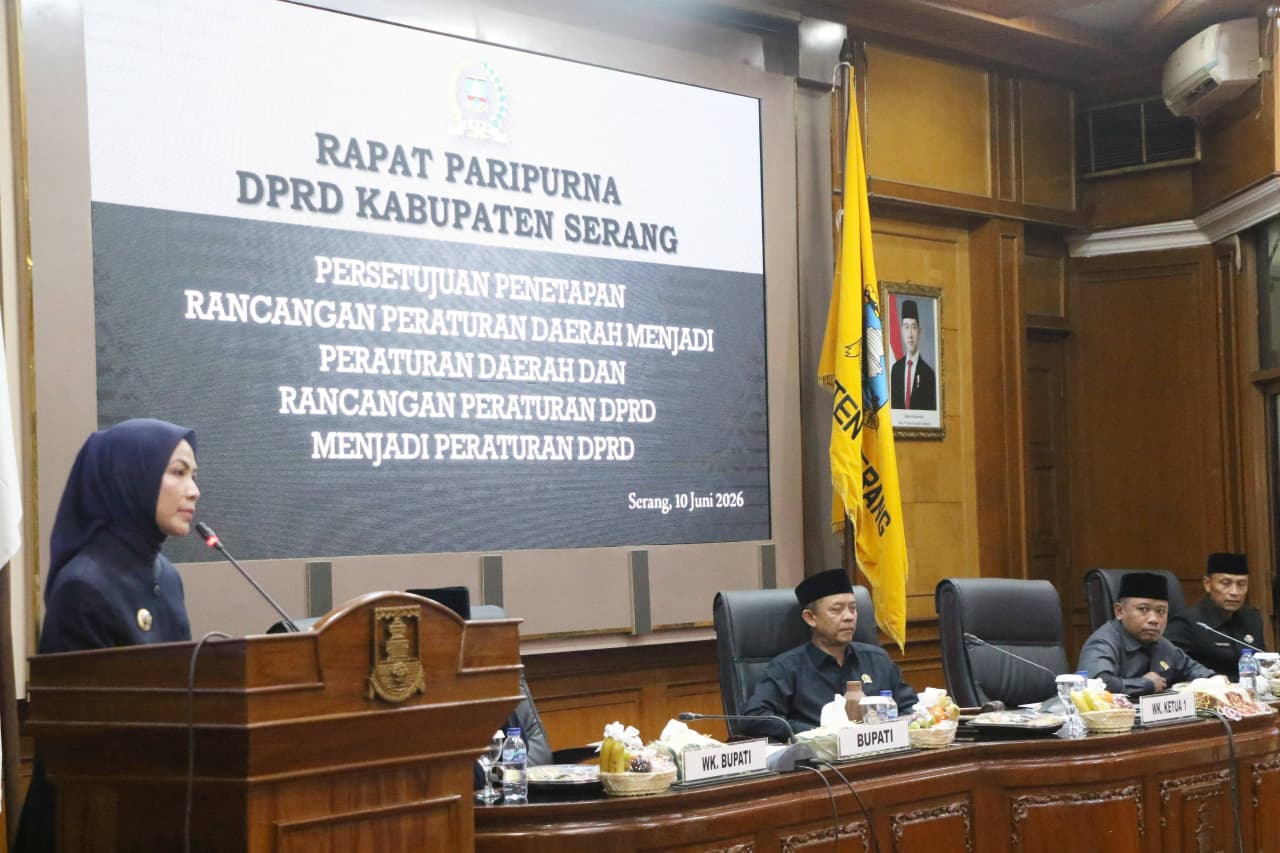 Tingkatkan PAD, DPRD Kabupaten Serang Tetapkan Raperda Pajak dan Retribusi Daerah Menjadi Perda