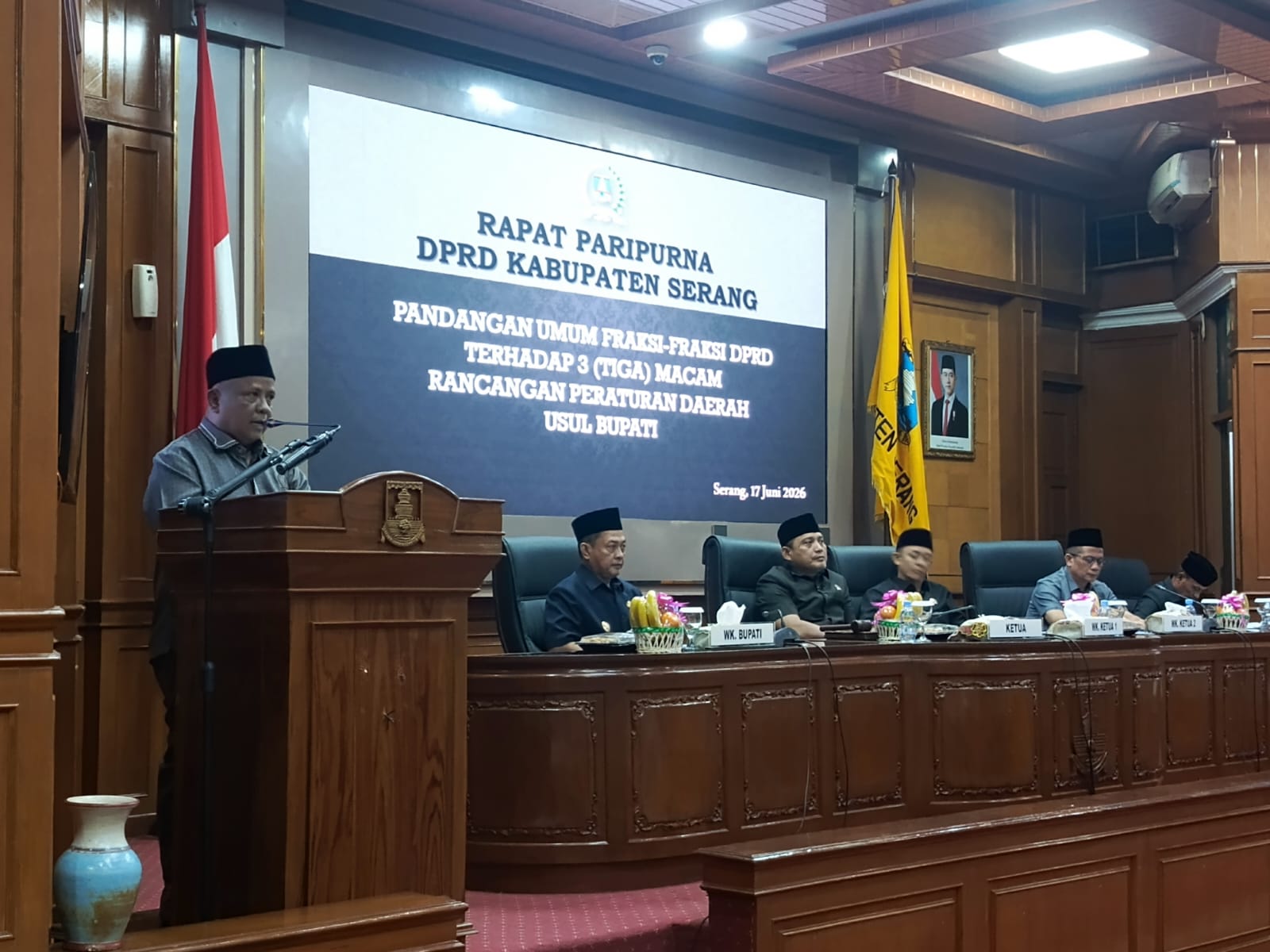 Fraksi DPRD Kabupaten Serang Setujui 3 Raperda Usul Bupati