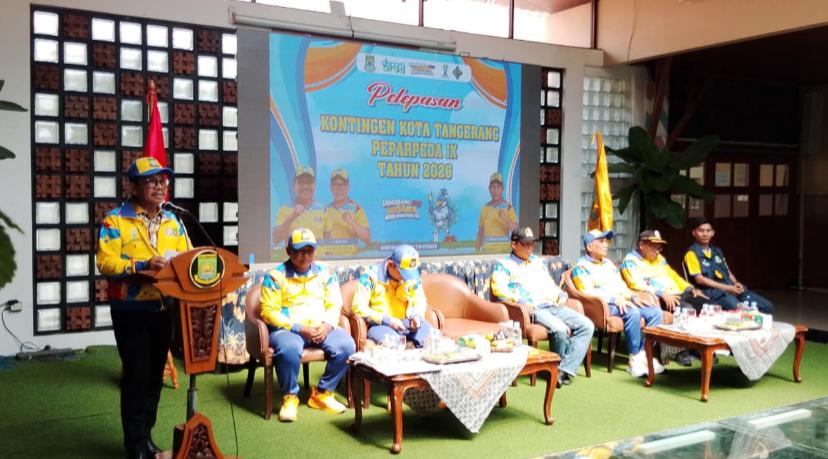 Lepas Kontingen PEPARPEDA IX Banten, Pemkot Tangerang Bidik Juara Umum