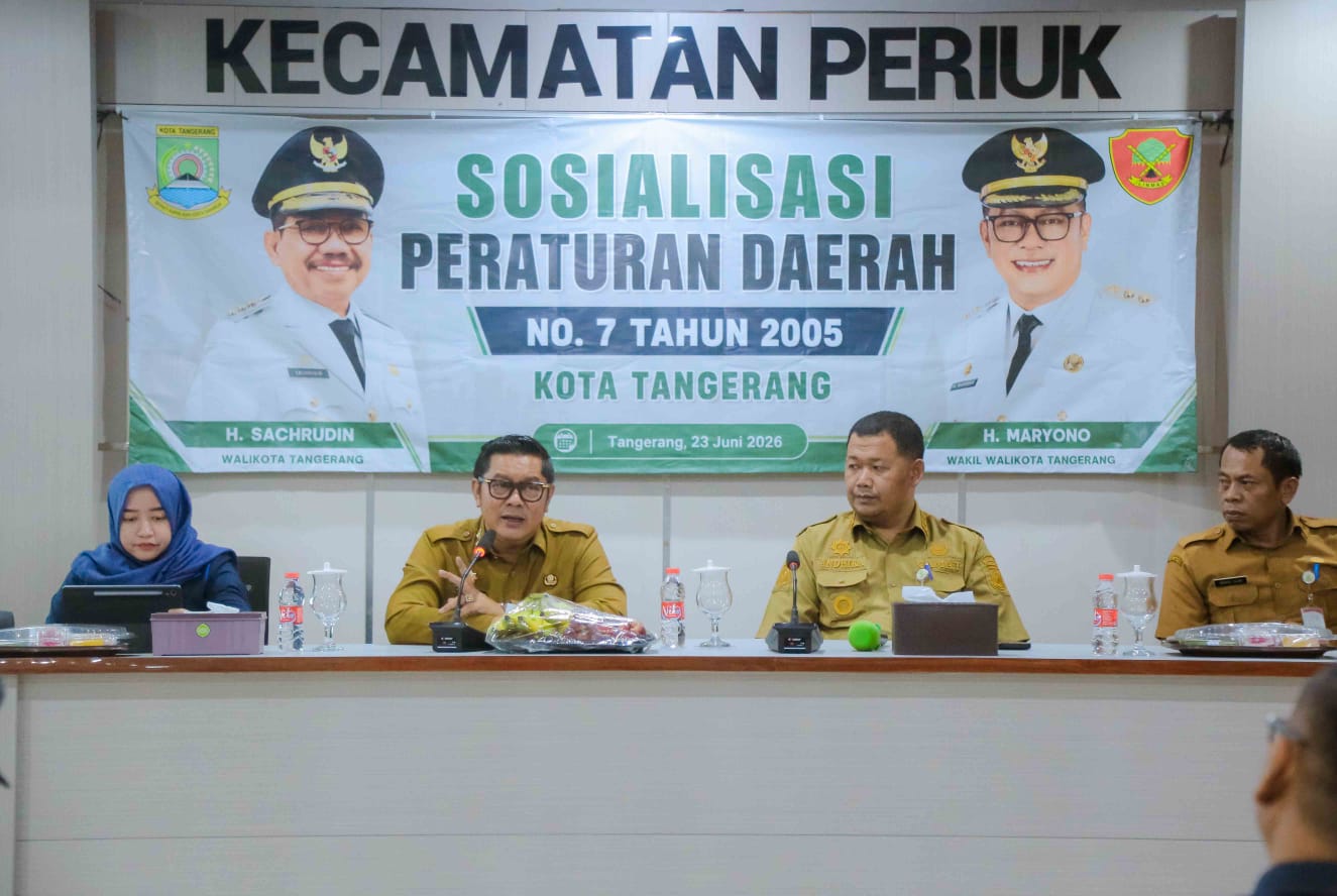 Wakil Wali Kota Tangerang Buka Sosialisasi Perda No.7 Tahun 2025 di Kantor Kecamatan Periuk