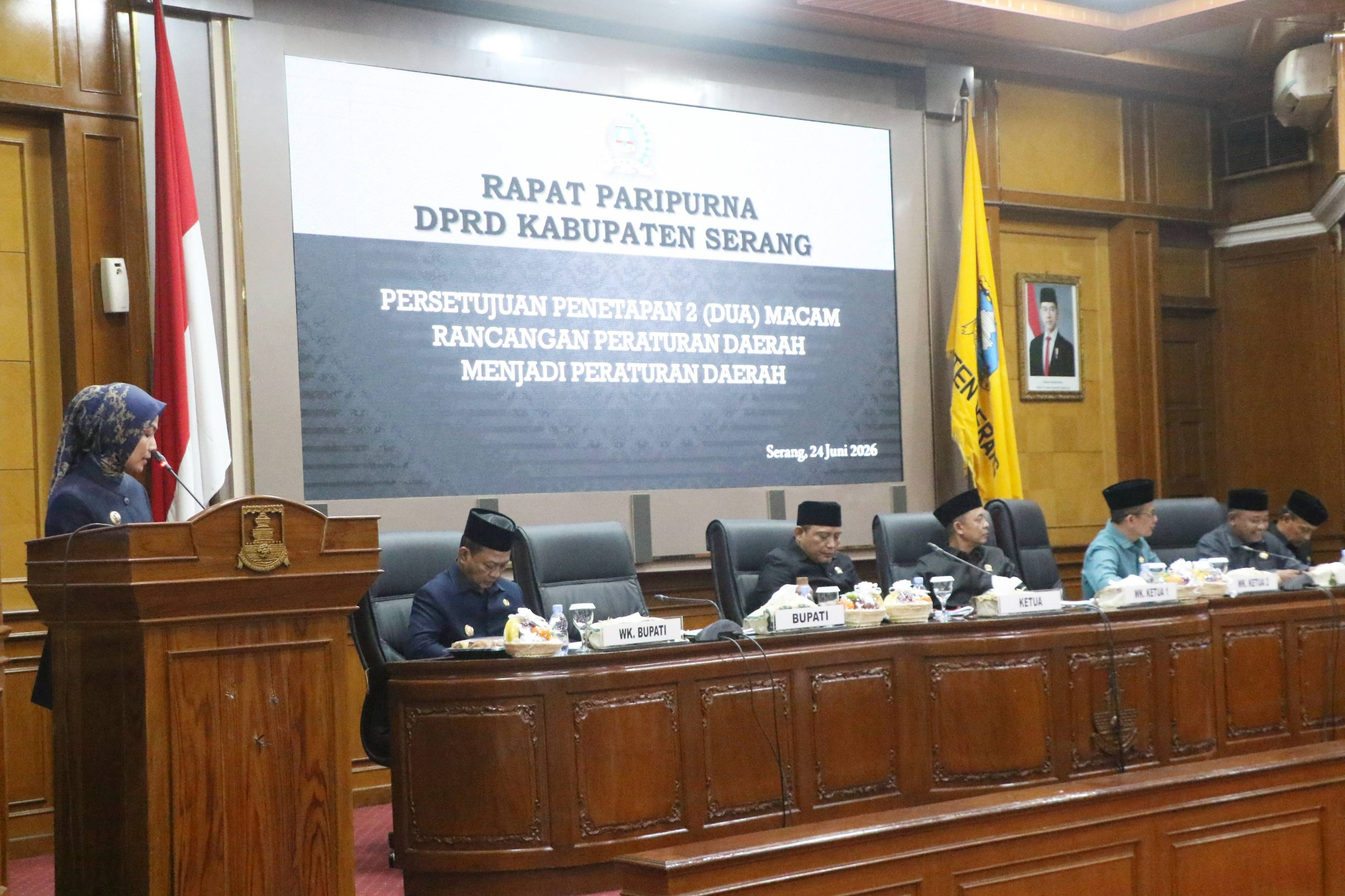 DPRD Tetapkan Raperda RP3KP dan Raperda Ekraf jadi Perda Kabupaten Serang