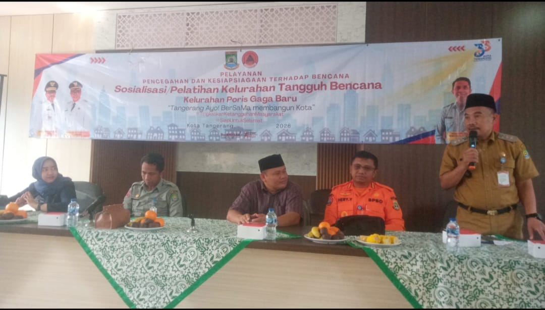 BPBD Kota Tangerang Gelar Sosialisasi Tangguh Bencana di Kelurahan Poris Gaga Baru