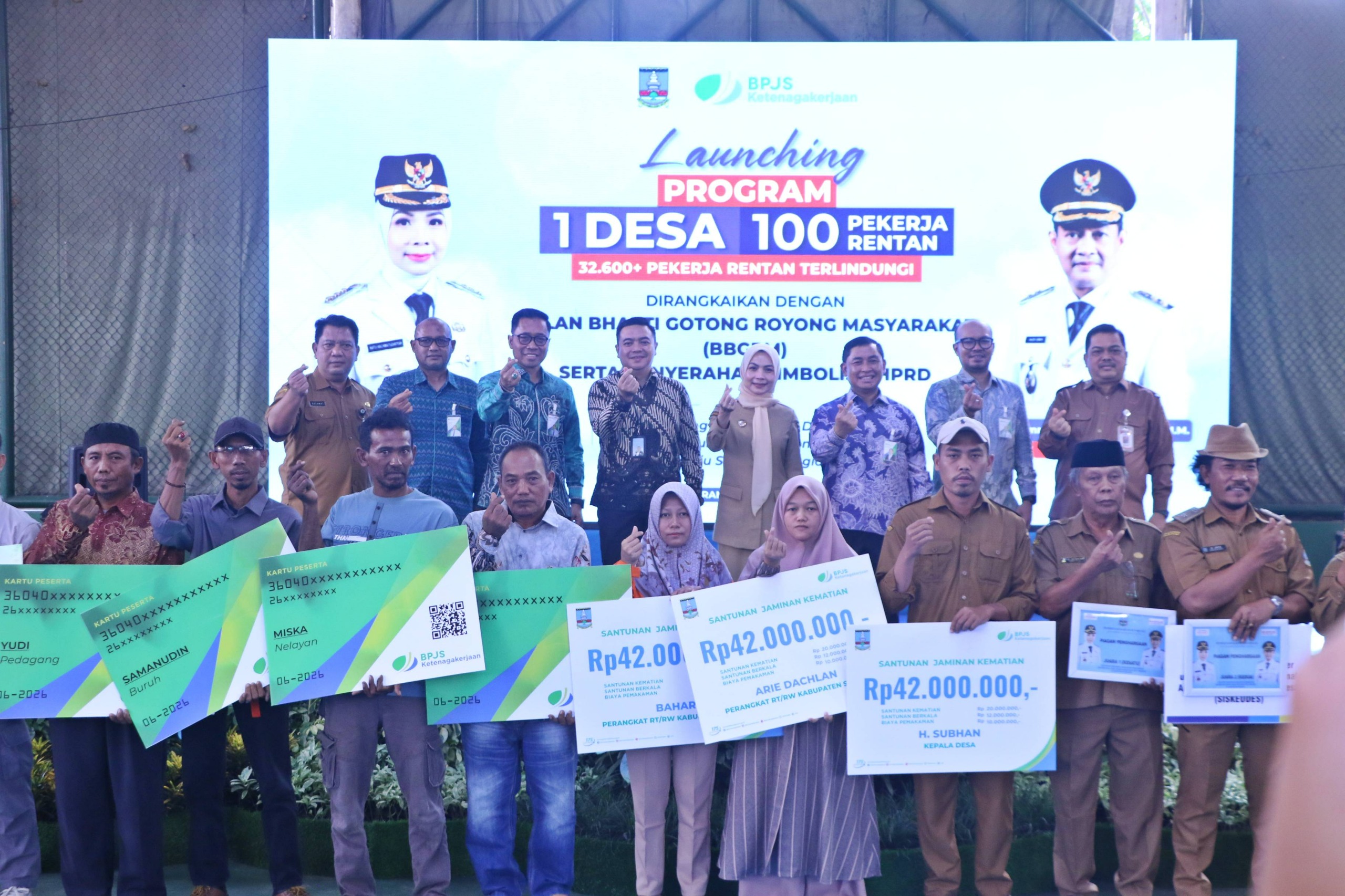 Luncurkan 1 Desa 100 Pekerja Rentan, Pemkab Serang Berikan Perlindungan Jaminan Sosial terhadap 33.600 Pekerja