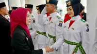Bupati Serang Ratu Zakiyah Kukuhkan Paskibraka Kabupaten Serang 2026.