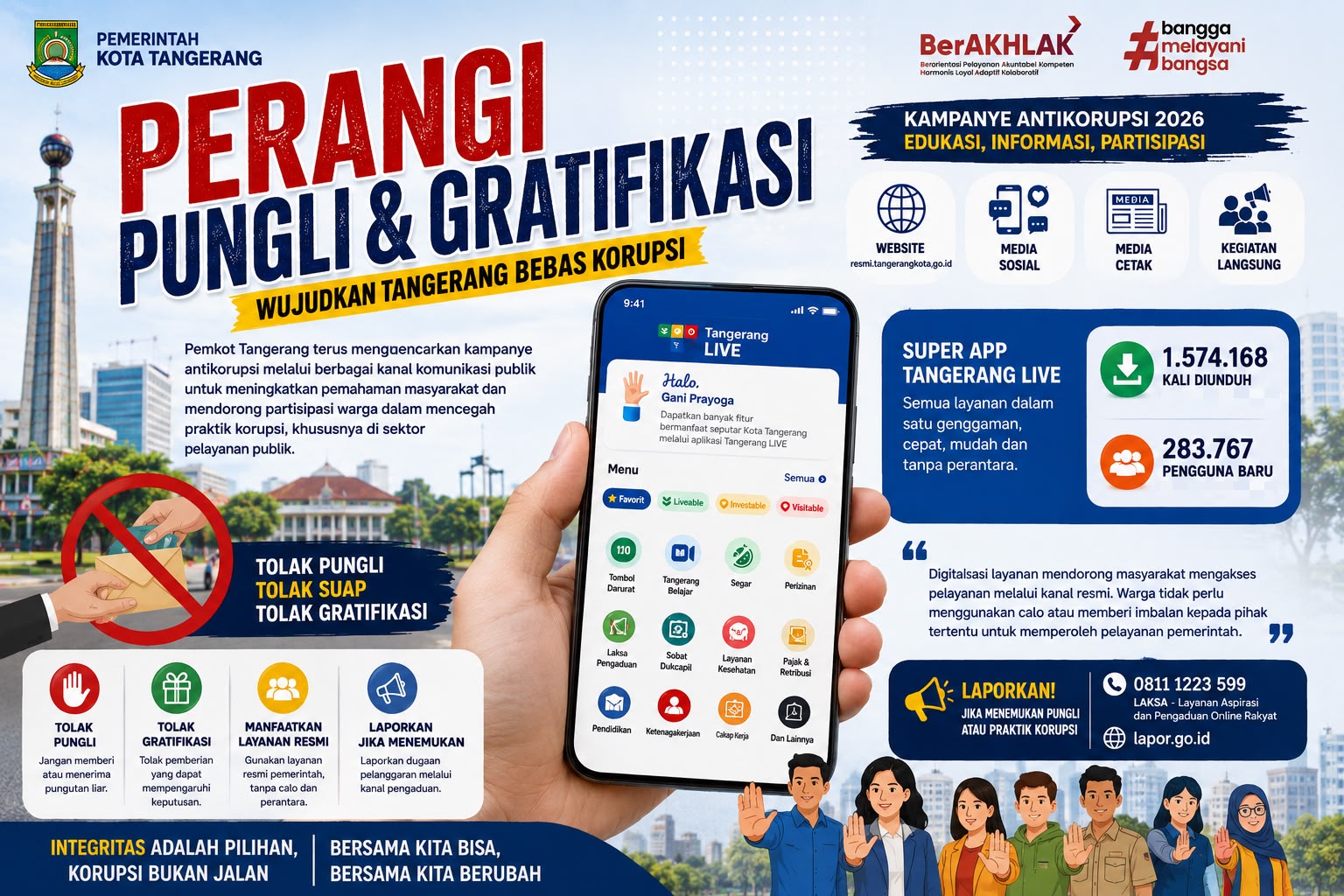 Kampanye Antikorupsi 2026, Pemkot Tangerang Gencarkan Edukasi Integritas
