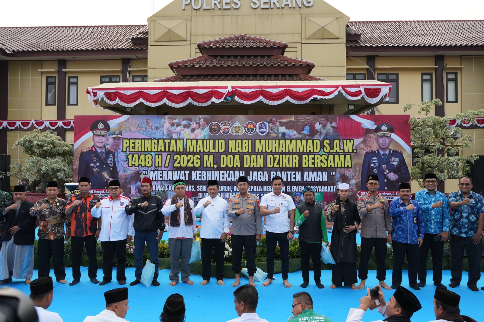 Wabup Najib Hamas Ajak Rawat Kebinekaan saat Peringatan Maulid Nabi di Polres Serang