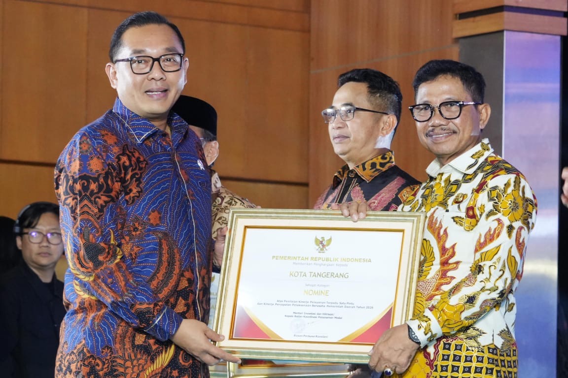 Pemkot Tangerang Raih Anugerah Layanan Investasi 2026.