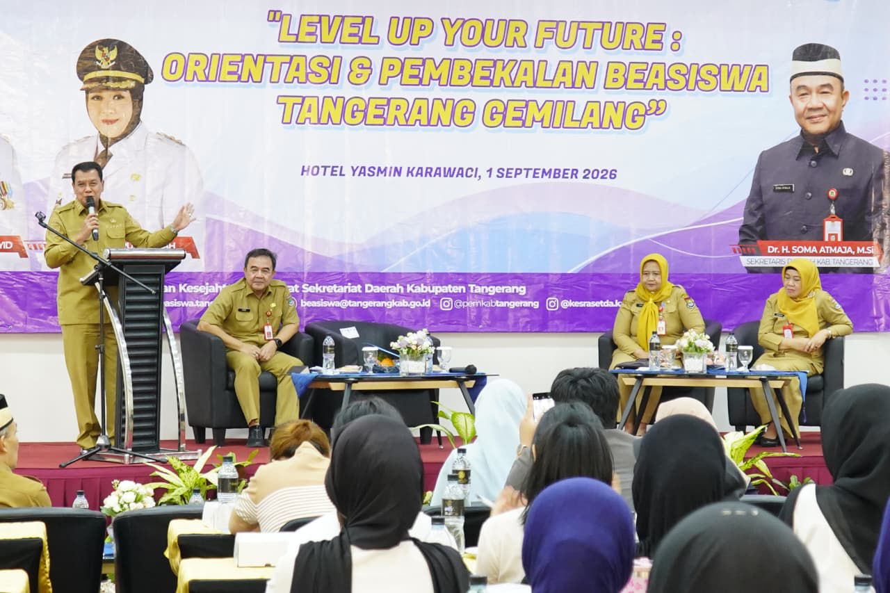 Bupati Tangerang Beri Pembekalan Penerima Beasiswa Tangerang Gemilang 2026