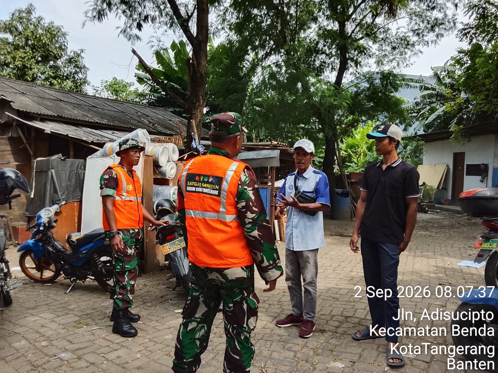 Koramil 02/Batuceper Sosialisasikan Penanganan Darurat Sampah di Wilayah Benda