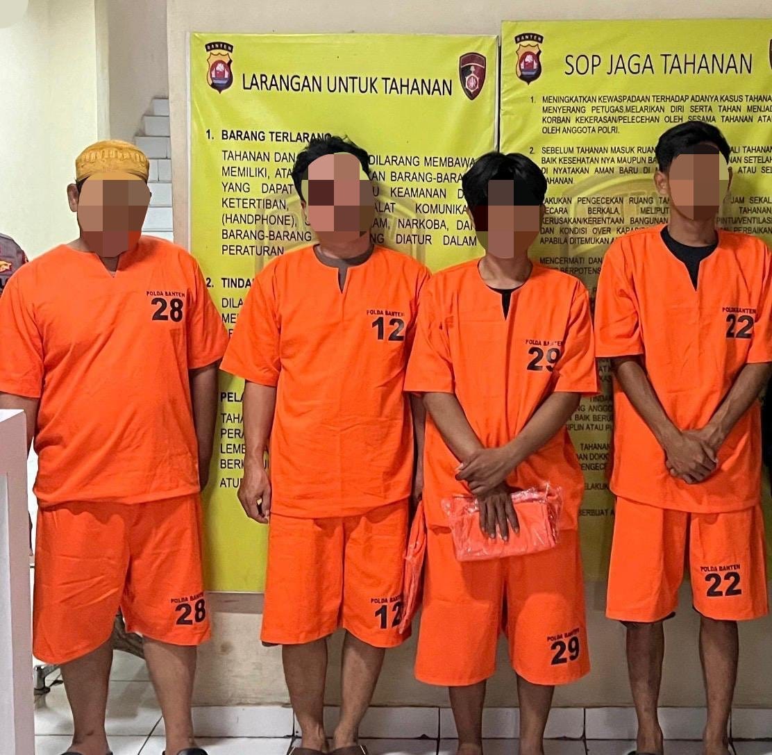 Curi Rokok dan 20 Tabung Gas LPG, Empat Pelaku Diringkus Ditreskrimum Polda Banten