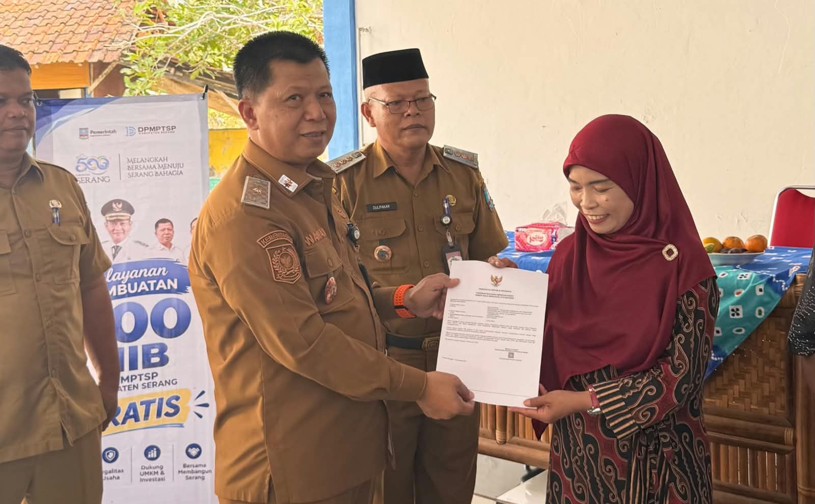 500 Tahun Kabupaten Serang, DPMPTSP Beri Pelayanan Pembuatan 500 NIB Gratis