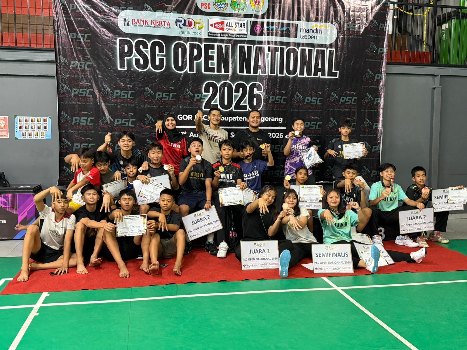PSC Open 2026, Atlet Miko Badminton Akademi Borong Medali.