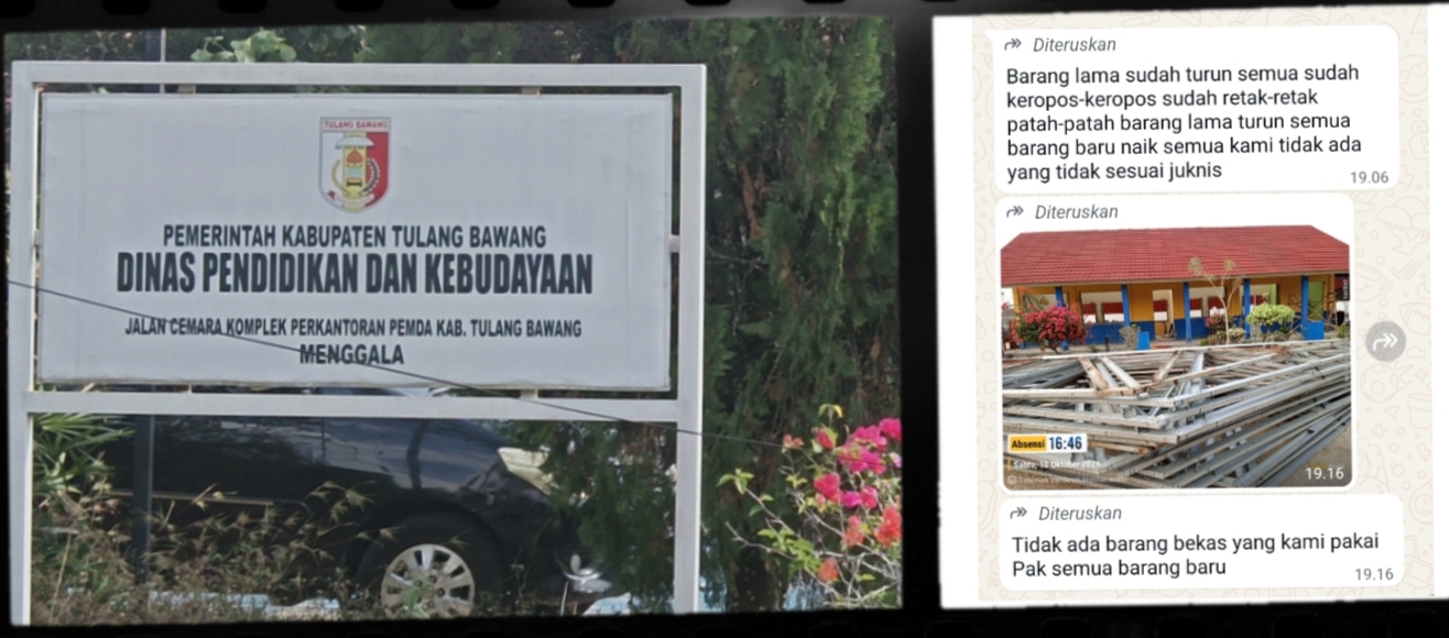 Tanggapan Kadis Disdikbud Tulang Bawang Tentang Bangunan SDN 01 Rejosari