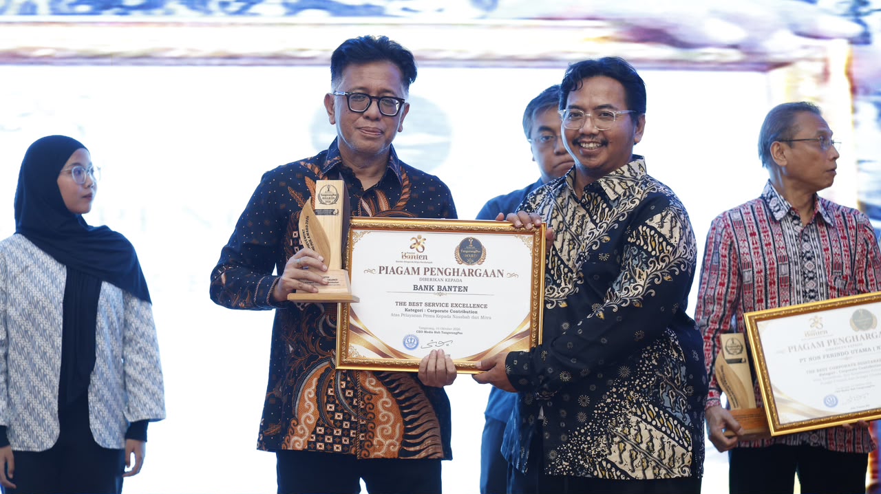 Konsisten Berikan Pelayanan Prima, Bank Banten Raih Penghargaan The Best Service Excellence